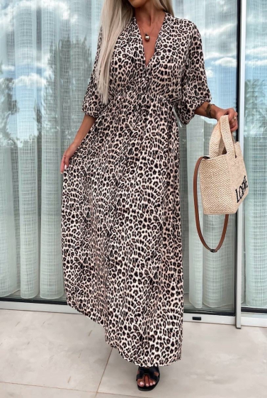 Grossiste Estee Brown - Robe longue en léopard