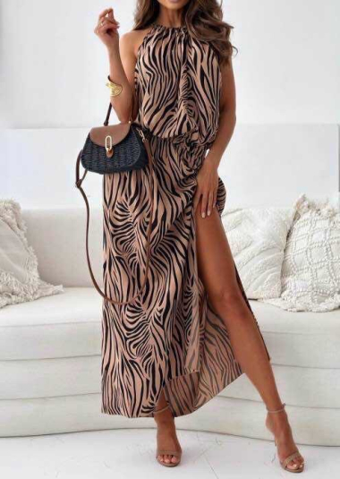 Grossiste Estee Brown - Robe longue imprimée en viscose