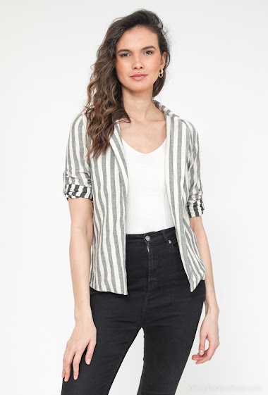Wholesalers Estee Brown - Striped blazer in cotton