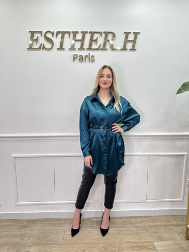 Wholesaler Esther.H Paris - Oversized denim shirt