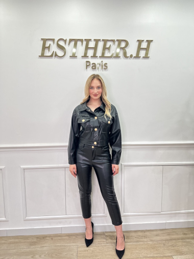 Wholesaler Esther.H Paris - Faux leather skirt