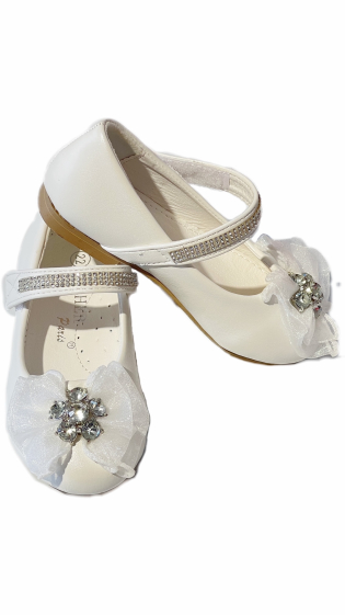 Großhändler ESTHER PARIS - Ballerina-Schuh mit Blumen-Strasssteinen