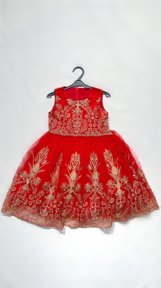 Großhändler ESTHER PARIS - Rotes besticktes Kleid