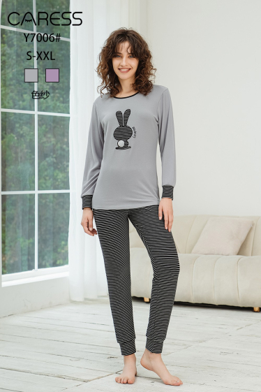 Wholesaler ESTHER QUEEN - Cotton/polyester pajamas set