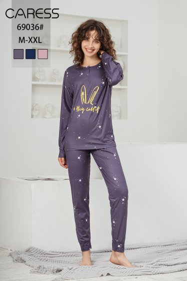 Wholesaler ESTHER QUEEN - Pyjama manche longue pantalon