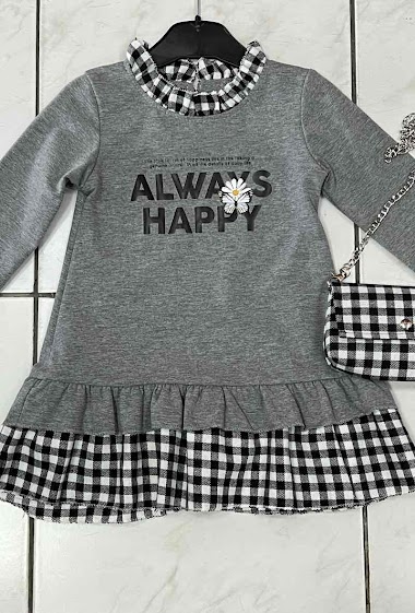 Wholesalers Esther Casual - Always Happy Dress with matching bag