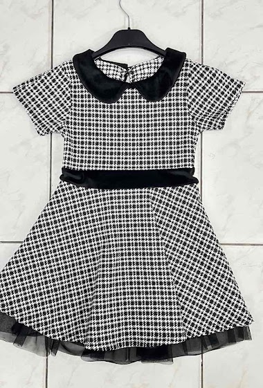 Wholesalers Esther Casual - Dress with houndstooth pattern