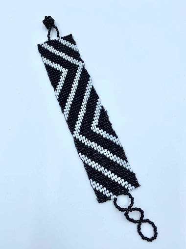 Großhändler LINETA - Bracelet noir blanc
