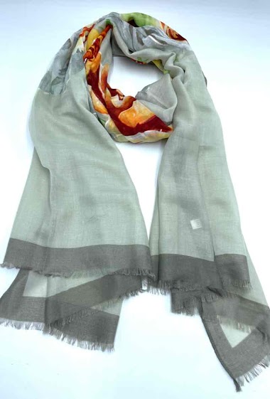 Wholesaler LINETA - foulard motifs grande fleur sans pompon