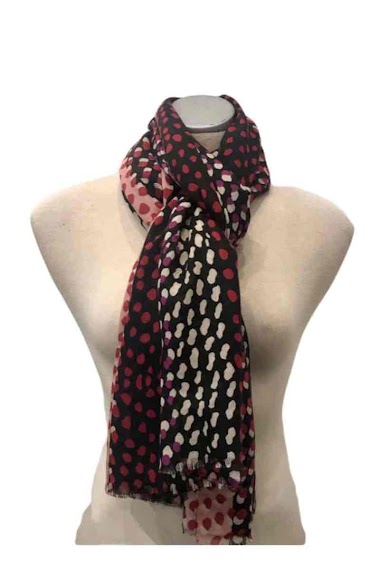 Wholesaler LINETA - Peas patterned scarves