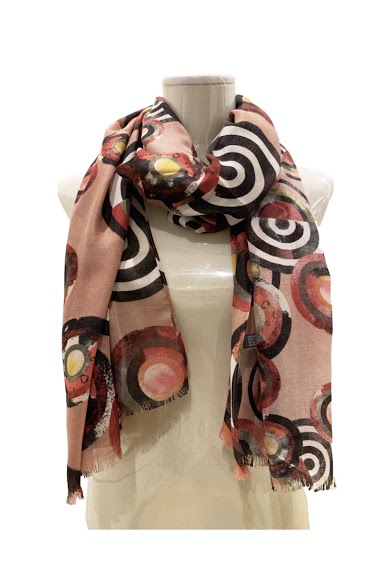 Wholesaler LINETA - round print scarves