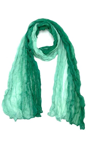 Grossiste LINETA - Petit foulards torsadé 100% viscose bicolore