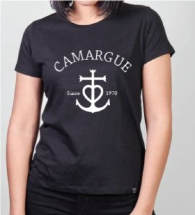 Großhändler LINA - T-Shirt mit Camargue-Aufdruck