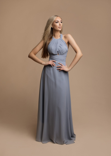 Wholesaler Eva & Lola - Long crinkled strapless dress