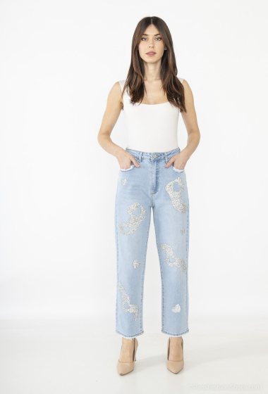 Grossiste Queen Hearts - JEANS MOM FANTAISIE