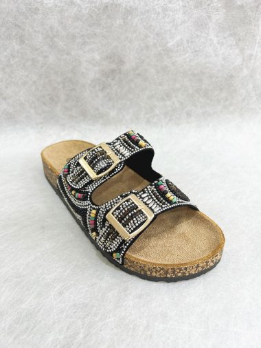 Wholesaler Exquily - Sandals with costume jewelry
