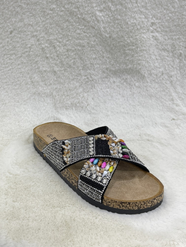Wholesaler Exquily - Sandals with costume jewelry