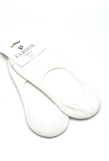 Wholesaler Fabsox - 2 PACK INVISIBLE WHITE MEN