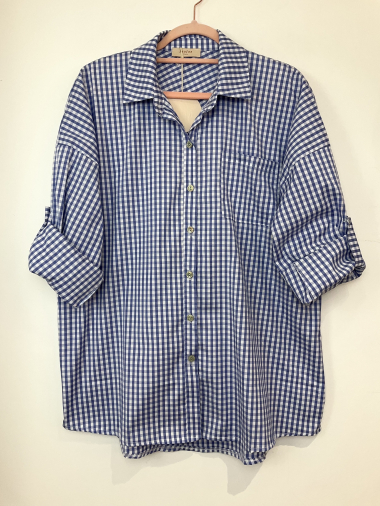 Wholesaler FANFAN - Gingham shirt with pocket