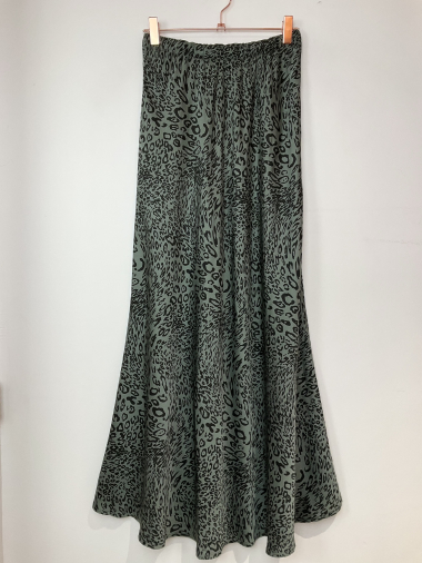 Wholesaler FANFAN - Leopard print satin skirt