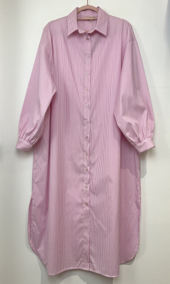 Grossiste FANFAN - Robe chemise à rayures