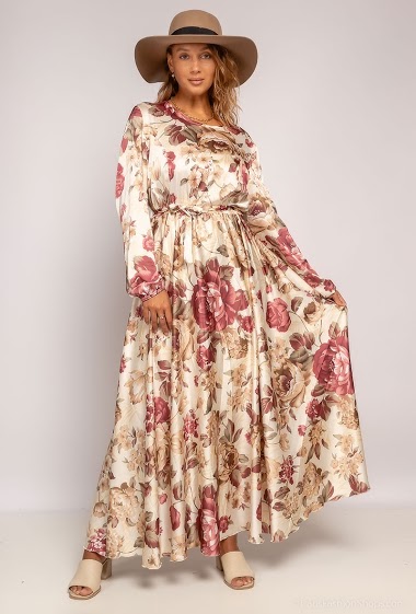 Grossiste Faracco - Robe longue à imprimé fleurs