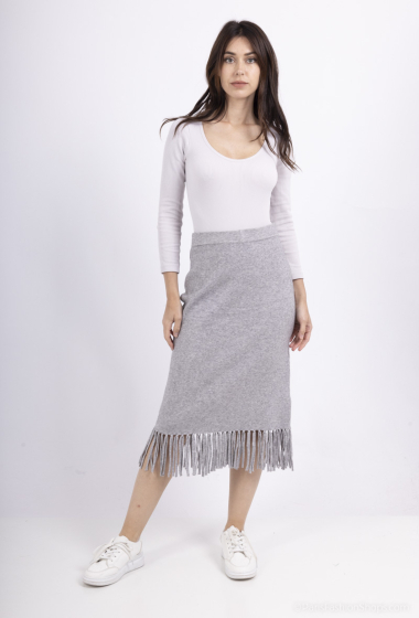 Wholesaler FASHION C&Z - Fringed knit skirt