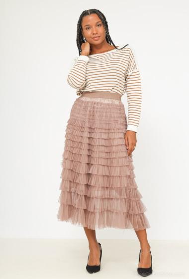 Wholesaler FASHION C&Z - Long tulle skirt with ruffles
