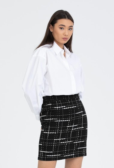 Checkered mini-skirt