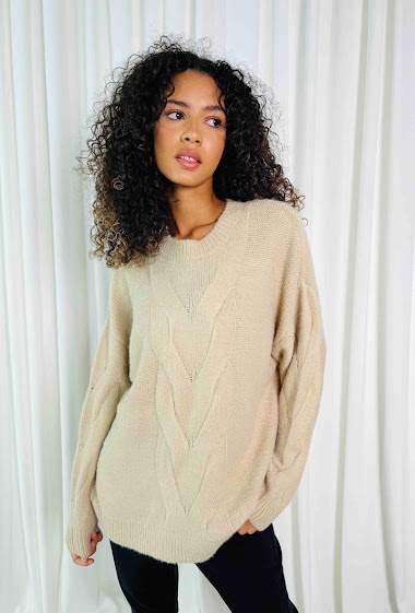 Mohair Round neck effect sweater