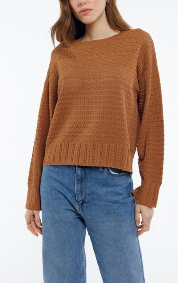 Wholesaler MAXMILA PARIS - Round neck knit sweater - PAKI
