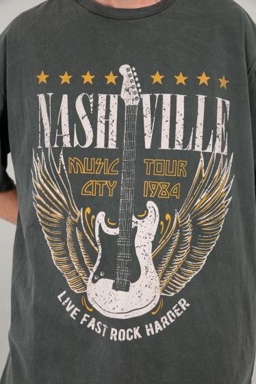Oversize t-shirt printed "Nashville"