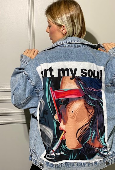 "Art my soul" jeans jacket