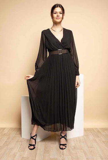 Wholesaler Fatino Style - pleated wrap dress