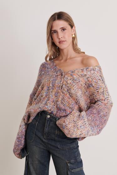 Wholesaler Feelkoo - Multicolored knit cardigan