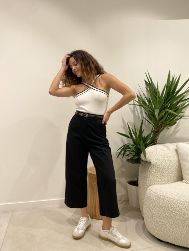 Wholesaler Feelkoo - Cropped pants with belt