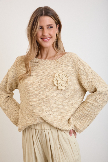 Wholesaler Feelkoo - Summer sweater with flower