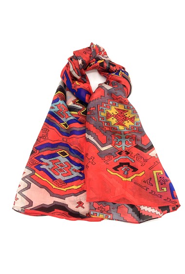 Wholesaler Feelmoon - SILK STOLE PRINTED WITH GRAPHICAL PATTERNS