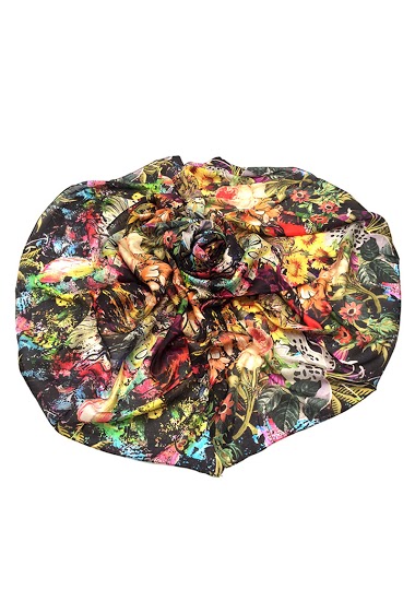 Wholesaler Feelmoon - SILK STOLE PRINTED WITH ABSTRACT FLORAL PATTERNS