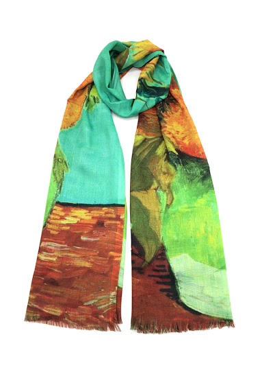 Wholesaler Feelmoon - SCARF PRINTED WITH SUNFLOWERS