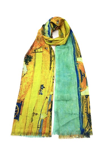 Wholesaler Feelmoon - SCARF PRINTED WITH A HARVEST FIELD