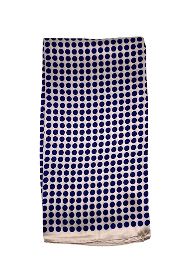 Mayorista Feelmoon - Square silk stole with polka dot pattern
