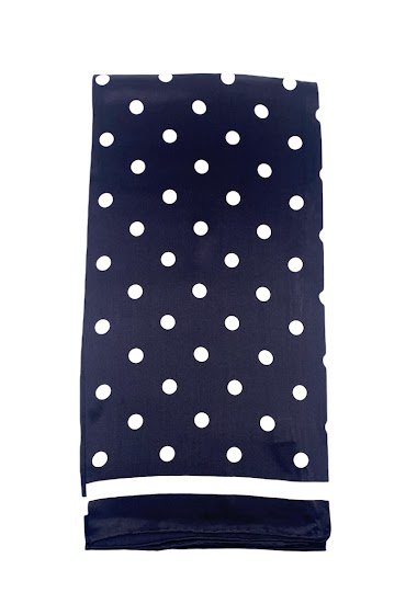 Grossiste Feelmoon - Etole carrée en soie avec motif à pois