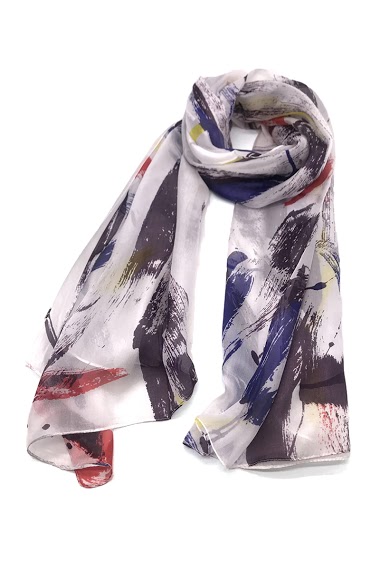 Wholesaler Feelmoon - SILK STOLE PRINTED WITH PAINTING STROKES