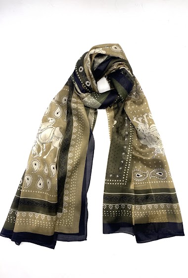 Großhändler Feelmoon - Long printed silk scarf