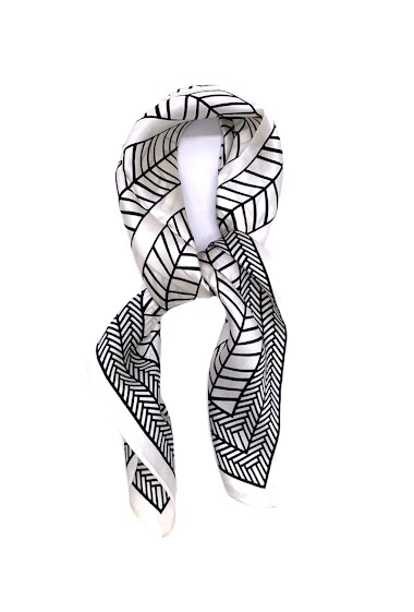 Grossiste Feelmoon - Petite étole carrée en soie à motif géométrique
