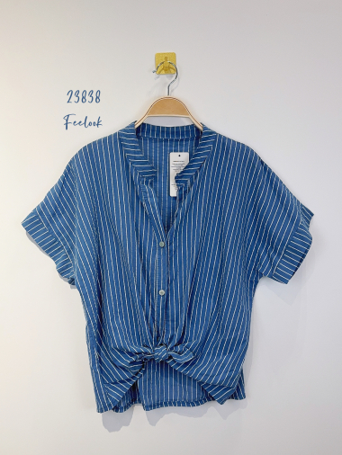 Wholesaler FEELOOK - Short-sleeved striped shirt