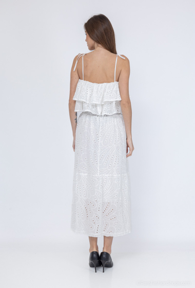 Wholesaler FEELOOK - White embroidered dress