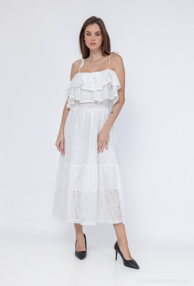 Großhändler FEELOOK - Weißes besticktes Kleid