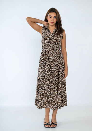 Grossiste FEELOOK - Robe motif animal léopard zèbre